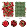 Decorative Flowers 3D Eucalyptus Rose Panel Artificial Flower Backdrop Baby Shower Room Home Decor Wall For Wedding Decoration