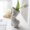 Vases Corps Féminin Vase Céramique Courbe Féminine Vases Déshabillage Look Creative Vase Floral pour Bohe Maison Bureau Décoration Cadeau pour Ami 220226 Z230719