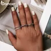 Bandringe BAMOER 925 Sterling Silber Bunte Regenbogen Zirkon Fingerring für Frauen Trendy Mode Dazzling CZ Stein Anillos Schmuck Geschenk J230719