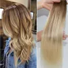 #8 60 Balayage Human Hair Extensions Ombre Medium Brown Ombre Hair #613 #60 Light Blonde With Highlights 100gram1902