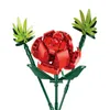 Blocos Flor Planta Buquê Bloco de Construção Girassol Cravo Camomila Flor Rosa Faça Você Mesmo Flor Romântica Tijolo Brinquedo Infantil Presente R230718