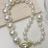 Pendant Necklaces 2023 Fashion Elegant Big Imitation Pearls Choker Necklace Collar Statement Crystal Women Wedding Jewelry Gifts