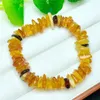 Bangle Natural Beeswax Irregular Gravel Bracelet Crystal Healing Energy Stone Jewelry Fashion Gift For Women 1PCS 12MM