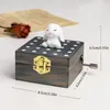 Decorative Objects Figurines Wooden Music Box Small Personalized Cute Hand-cranked Musical Box Gifts for Birthday Valentine's Day Music Box Ornaments TS2 230718