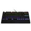 Deepfox Mekanik Oyun Klavyesi 87 Keys Mavi Anahtar Aydınlatın Arka Işığı Aydınlatın Arka Aygırga Anti-Ghosting LED Klavye Bileği Pro Gamer Y08259E