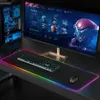 Lager Gaming Mouse Pad RGB LED Incandescente Colorato 1 Porta HUB Grande Gamer Mousepad Antiscivolo Scrivania Mouse Mat 7 Colori per PC Laptop80 252g