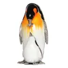 Enameled Pewter Crystal Bejeweled Trinket & Jewelry Box Penguin w Baby Nautical Decoration Novelty Gifts291M