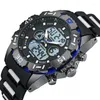 Нарученные часы Stryve Sport Watch Men Men Anity Big Dial Водонепроницаемые светодиодные аналоговые мужские часы Quartz цифровые двойные запястье