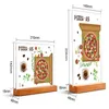 A5 Houten basisbanner Display Stand Tafel Desktop Teken menulijst reclame poster frame houder rack307J