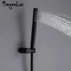 Bagnolux Cuivre Matière Noir Pommeau De Douche À Main Rond Connecteur De Tuyau En PVC Support Mural Réglable Accessoires De Salle De Bains H12092963