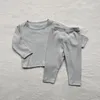 Ensembles de vêtements pyjamas ensemble haut pantalon 2 pièces bébé printemps Stretch confortable maison costume garçons filles 2023 vêtements 1-3Y