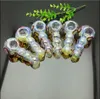 Triple ball painted glass pipe Class Oil Burner Pipe Thick color Glass oil rigs glass water pipe