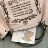 Evening Bags Gothic Women's Embroidered Shoulder Bag Large Capacity Handbag Velour Crossbody Y2k Shoulder Strap Messenger Bag 230718