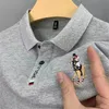 Męskie polo wysokiej jakości męskie czysty bawełniany haftowana koszulka polo Summer Highend Business Casual Sports Lapel krótkie rękawy TShi 230718