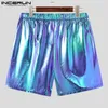 Mäns shorts 2023 män shorts glänsande drstring lös sommar casual män bottnar överdimensionerade streetwear mode glittrande manliga shorts s-5xl incerun l230719