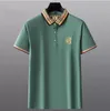 2023 Polo Shirt Summer Burbrerys Men's Lapel Short-sleeved Letter Embroidery Fashion Cotton Half-sleeved POLO Shirts Men Tide