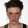 Andra gotiska hiphop framtida teknikstjärna tredimensionella näsa smycken mode män kvinnor punk ansikte set örhängen gåva 230718