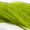 Perles rondes en vrac de pierres précieuses de péridot vert de 4 mm 15 238W