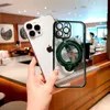 Luxe designer Transparante Magneet Case Voor iPhone 15 14 13 12 11 Pro Max Plus Draadloze Lading Camera Lens honder Covers