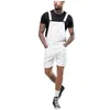 Men Plus Pocket White Jeans Jumpsuit Streetwear Overall Suspender Pants S-3XL skinny jean mens fashion hombre243E