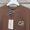 Mens Tshirts High Street Oversize CB Brown Tshirt Slogan Patch Embroidery Cole Baxton Foder Label 230718