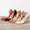 Dress Shoes Large Size 46 Ladies Pointed Toe Pumps Sexy Kid Suede Leather Stilettos Women Concise Thin High Heels Female Office H0022