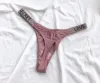 Calcinha feminina de luxo sem costura fio dental LOVE cintura alta roupa íntima feminina tangas de algodão Lingerie feminina ThongZZ