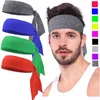 Bandanas Sports Men pannband tennis utomhus hårband fitness svett absorberande elastiska hårband tillbehör grossist