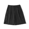 Men's Shorts Ice Silk Black for Men Summer Loose American Vintage High Street Ins Casual Basketball Hip Hop
