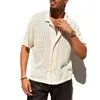 Chemises décontractées pour hommes chemise de plage pour haut ajusté à manches courtes mode imprimé vêtements d'été 2023