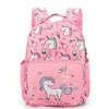 Skolväskor Kids Girls School Bags Child Pink Kawaii Unicorn Printing ryggsäck Kindergarten Söt barns skolväska Vattentät bokväska 230718