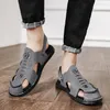 Sandals Leather 102 Men Designer Casual Summer Breathable Outdoor Beach Shoes Comfortable Non-Slip Slippers