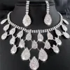 Brincos Colar Crystal Drop neclace Rhinestone Wedding Jóias de jóias de noiva Fashion2121