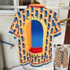 Freizeithemden für Herren, Fantasy Gate, bedruckt, dünnes Casablanca-Hemd aus Seide, Netz-Shorts, hochwertiges Hawaiianisches Strand-Surfen 230718