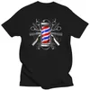 T-shirts pour hommes 2023 été Cool T-shirt barbiers pôle ciseaux tondeuses à cheveux peigne - T-shirt en coton de barbier