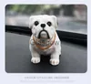 Interiördekorationer som nickar hund som skakar på huvudet Tiger Doll Harts Simulation Dog Toy Dashboard Decoration Car Ornaments söta biltillbehör X0718