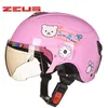 Caschi da moto Casco per bambini Sicurezza elettrica per ragazzi e ragazze Certificazione 3C Summer Half