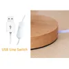 Autre décor à la maison USB lampe de chevet veilleuses lampe de table pour chambre lampe de bureau en bois veilleuse de chevet avec abat-jour cylindrique décor à la maison 230718