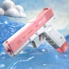 Gun Toys Children's electric water gun toys pool splashing boys and girls summer water park beach outdoor supplies with charging cable li 230718