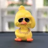 Interior Decorations Cute Anime Shaking Duck Car Interior Decorative Duck with Sunglasses Necklace Auto Dashboard Decoration For Car Accessories x0718