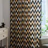 Curtain Printed Tassled Bohemian Style Corrugated Gold Kitchen