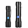 High Power Type-c fast charging Long shot Flashlight Torch P50 aluminium telescopic Zoom Flash Light 5 lights Mode Mini Pocket Lamp Lights for hiking hunting