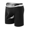 Cuecas de algodão puro nariz de elefante roupa íntima masculina separação pênis grande boxers antidesgaste perna estendida sexy grande verão