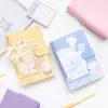 Macaroon Journal Travler Notebook A6 Lose Leaf Pu Diary Planner Kolorowy naklejka do naklejki