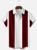 Mäns avslappnade skjortor 2023 fast färg randig skjorta för män kreativa 3d tryck tees sommarbluskläder enkla hawaiian överdimensionerade topp 230718