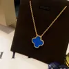 DesignerLuxurys Ketting Klavertje Vier Kettingen Vrouwen Ketting Paar Sieraden Vrijetijdsstijl Gepersonaliseerde Zacht Emaille Gegraveerd Klassiek Sleutelbeen