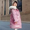 Down Coat New Winter Cotton Jacket Girls' Waterproof Hooded Coat Children's Coat Youth Clothing 5-16Y Clothing Children's Parka Snow Coat Z230719