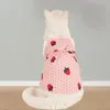 Abbigliamento per cani Elegante gonna per animali domestici Orlo pieghettato antivento che decora abiti estivi per gattini