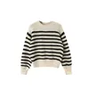 Pulls pour femmes Tricots Femmes Pull Mujer Pulls Noir Et Blanc Contracté Rayé Tricot Doux Cireux Ensembles Lâche