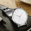 Armbandsur Genève Men's Watch Ultra Thin Mesh Belt Quartz For Women Men Simple Sports Fashion Wristwatch Clock Reloj Muje 2023